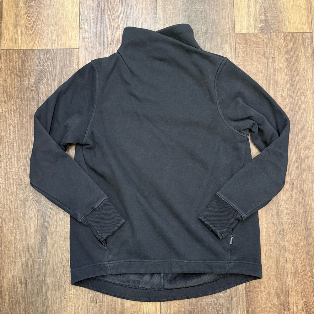 Athleta mock neck fleece lined warm sweatshirt black